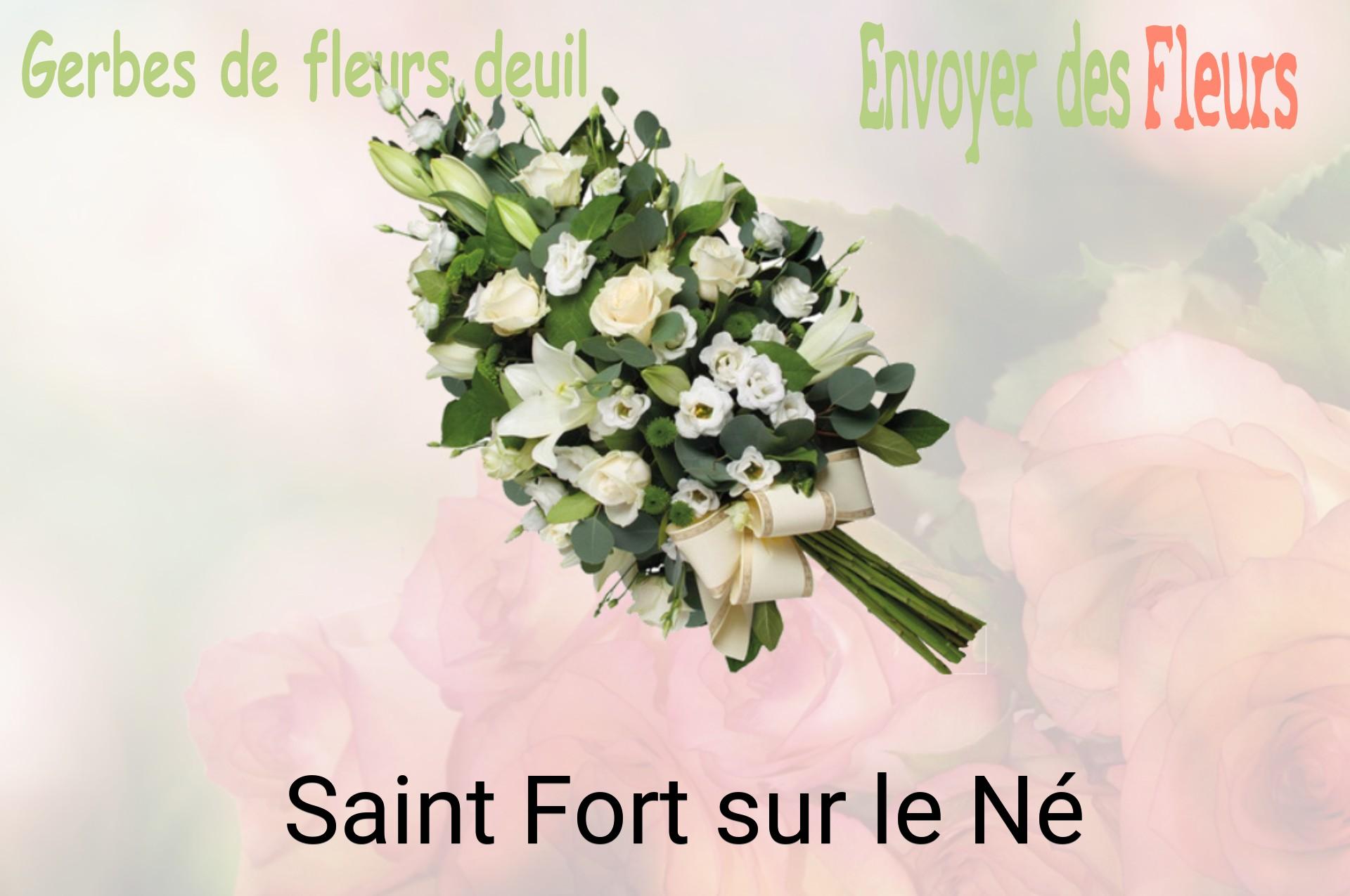 Gerbe de fleurs de deuil livrée à Saint-Fort-sur-le-Né